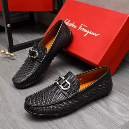 Salvatore Ferragamo Leather Shoes For Men #1380573 $76.00 USD, Wholesale Replica Salvatore Ferragamo Leather Shoes