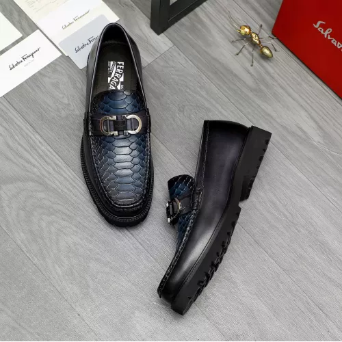 Replica Salvatore Ferragamo Leather Shoes For Men #1380578 $100.00 USD for Wholesale