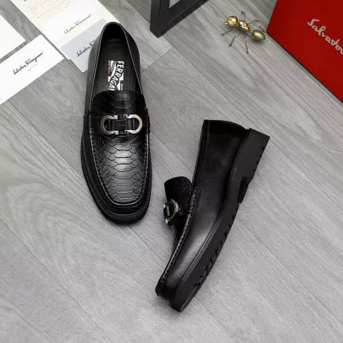 Replica Salvatore Ferragamo Leather Shoes For Men #1380594 $100.00 USD for Wholesale