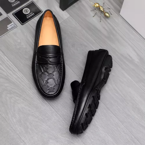 Versace Leather Shoes For Men #1380603 $76.00 USD, Wholesale Replica Versace Leather Shoes