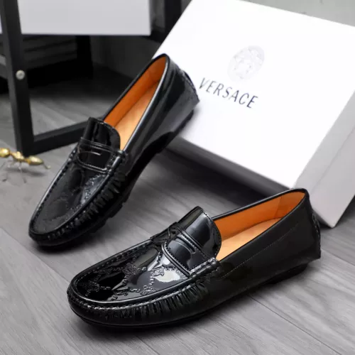 Replica Versace Leather Shoes For Men #1380604 $76.00 USD for Wholesale