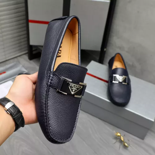 Replica Prada Leather Shoes For Men #1380619 $76.00 USD for Wholesale