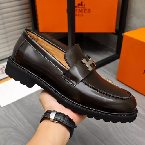 Replica Hermes Leather Shoes For Men #1380635 $85.00 USD for Wholesale