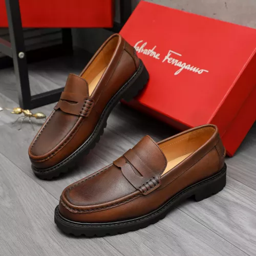 Salvatore Ferragamo Leather Shoes For Men #1380640 $85.00 USD, Wholesale Replica Salvatore Ferragamo Leather Shoes