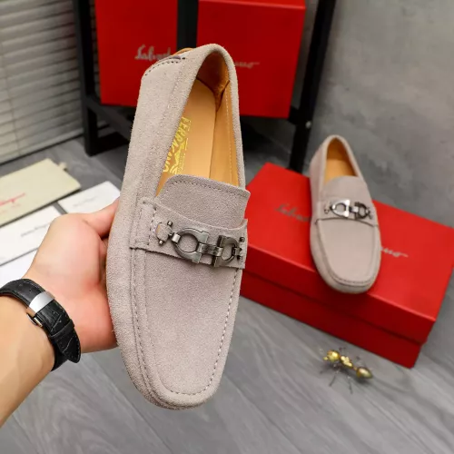 Replica Salvatore Ferragamo Leather Shoes For Men #1380673 $82.00 USD for Wholesale