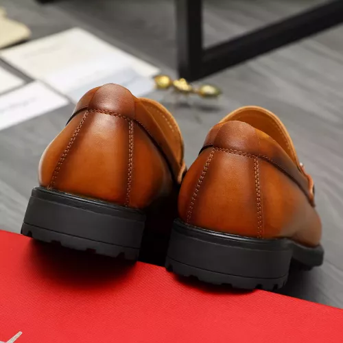 Replica Salvatore Ferragamo Leather Shoes For Men #1380680 $85.00 USD for Wholesale