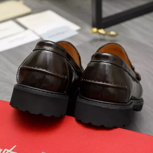 Replica Salvatore Ferragamo Leather Shoes For Men #1380714 $85.00 USD for Wholesale
