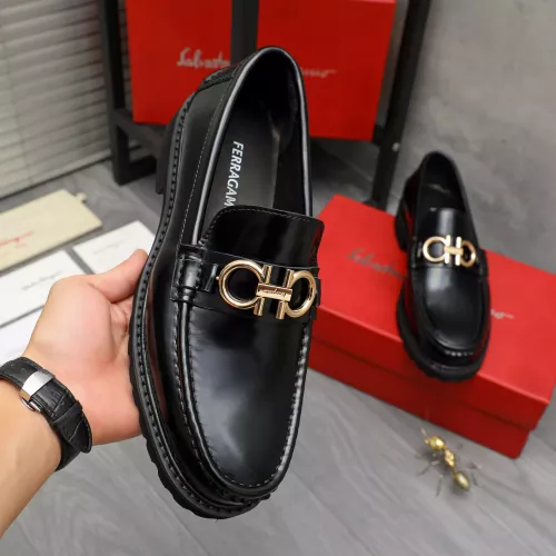 Replica Salvatore Ferragamo Leather Shoes For Men #1380715 $85.00 USD for Wholesale