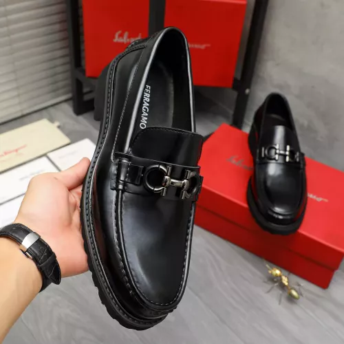 Replica Salvatore Ferragamo Leather Shoes For Men #1380727 $85.00 USD for Wholesale