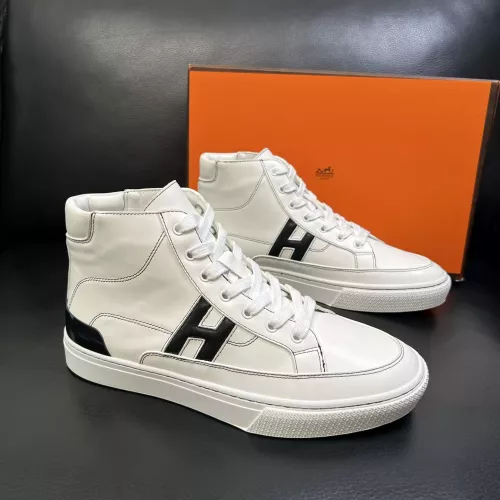 Replica Hermes High Tops Shoes For Men #1380918 $132.00 USD for Wholesale