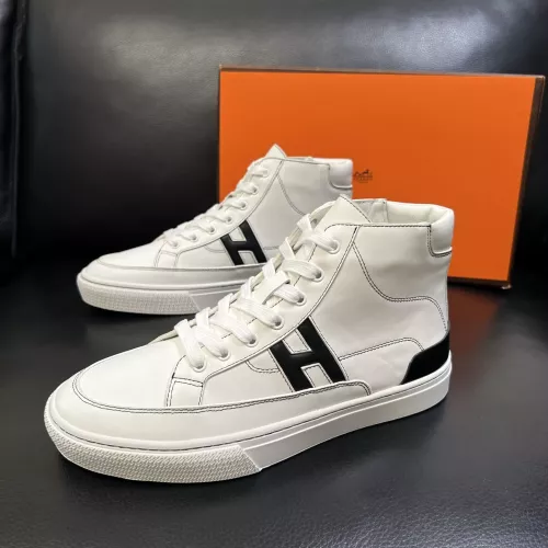 Replica Hermes High Tops Shoes For Men #1380918 $132.00 USD for Wholesale