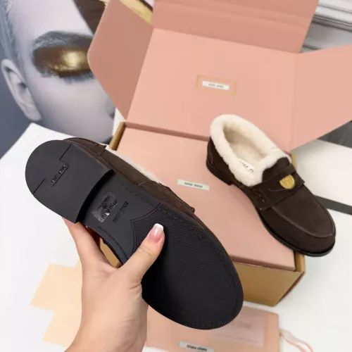 Replica MIU MIU Leather Shoes For Women #1381071 $105.00 USD for Wholesale