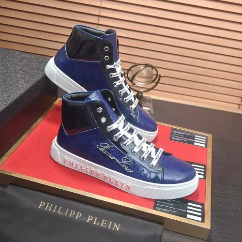 Replica Philipp Plein PP High Tops Shoes For Men #1381449 $88.00 USD for Wholesale