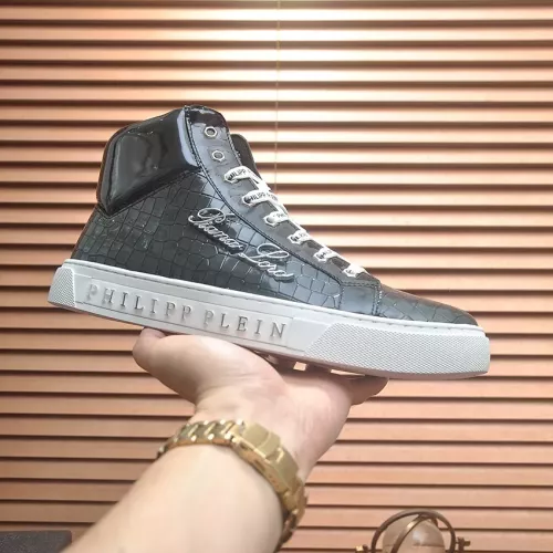 Replica Philipp Plein PP High Tops Shoes For Men #1381450 $88.00 USD for Wholesale