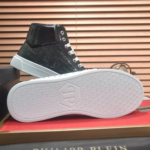 Replica Philipp Plein PP High Tops Shoes For Men #1381450 $88.00 USD for Wholesale