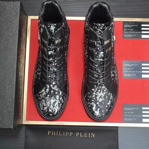 Replica Philipp Plein PP High Tops Shoes For Men #1381453 $92.00 USD for Wholesale