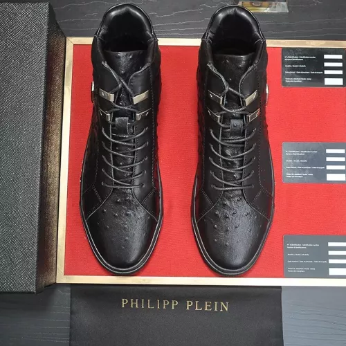 Replica Philipp Plein PP High Tops Shoes For Men #1381456 $92.00 USD for Wholesale