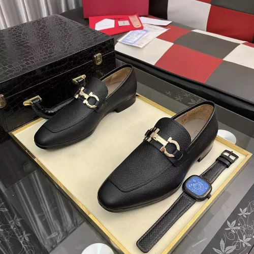 Replica Salvatore Ferragamo Leather Shoes For Men #1381476 $108.00 USD for Wholesale