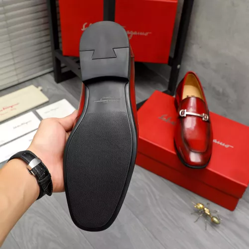 Replica Salvatore Ferragamo Leather Shoes For Men #1381831 $88.00 USD for Wholesale