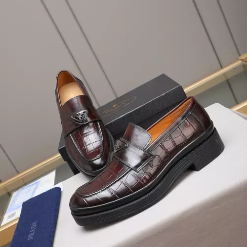Prada Leather Shoes For Men #1381838 $100.00 USD, Wholesale Replica Prada Leather Shoes
