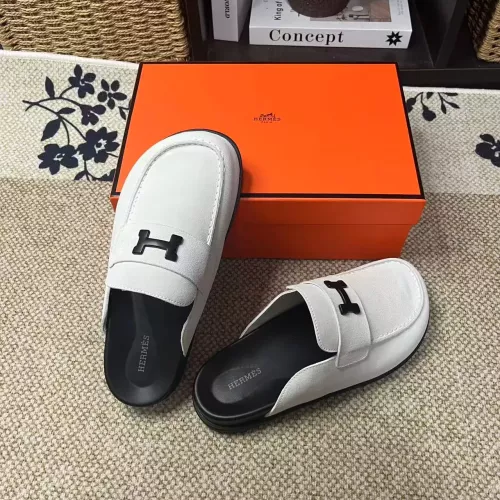 Replica Hermes Slippers For Men #1381865 $82.00 USD for Wholesale