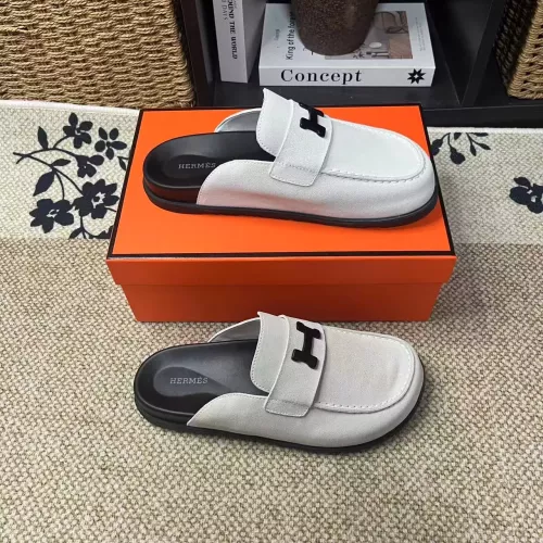Replica Hermes Slippers For Men #1381865 $82.00 USD for Wholesale
