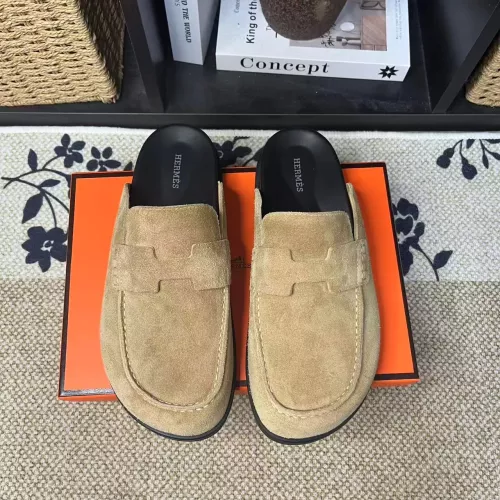 Replica Hermes Slippers For Men #1381873 $82.00 USD for Wholesale