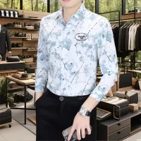 $56.00 USD Prada Shirts Long Sleeved For Men #1374898