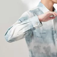 $56.00 USD Prada Shirts Long Sleeved For Men #1374908