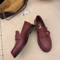 $112.00 USD Chanel Leather Shoes For Women #1378013