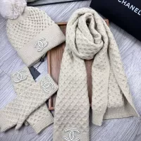 $52.00 USD Chanel Hat and Scarf and Glove Set #1378233