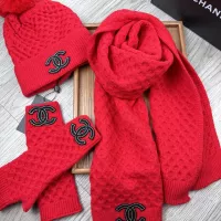 $52.00 USD Chanel Hat and Scarf and Glove Set #1378237