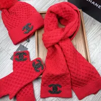 $52.00 USD Chanel Hat and Scarf and Glove Set #1378237