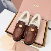 $105.00 USD MIU MIU Leather Shoes For Women #1381072