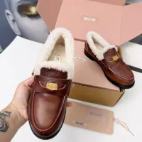 $105.00 USD MIU MIU Leather Shoes For Women #1381072