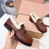 $105.00 USD MIU MIU Leather Shoes For Women #1381072