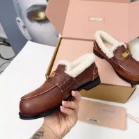 $105.00 USD MIU MIU Leather Shoes For Women #1381072
