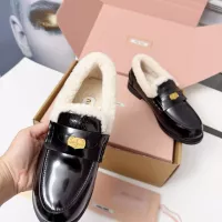 $105.00 USD MIU MIU Leather Shoes For Women #1381073