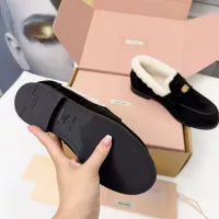 $105.00 USD MIU MIU Leather Shoes For Women #1381074