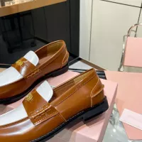 $102.00 USD MIU MIU Leather Shoes For Women #1381075