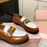 $102.00 USD MIU MIU Leather Shoes For Women #1381075