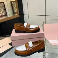 $102.00 USD MIU MIU Leather Shoes For Women #1381075