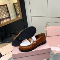 $102.00 USD MIU MIU Leather Shoes For Women #1381075