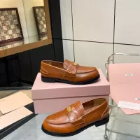 $102.00 USD MIU MIU Leather Shoes For Women #1381077