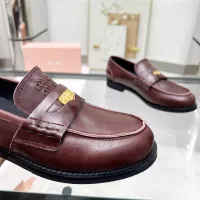 $102.00 USD MIU MIU Leather Shoes For Women #1381080