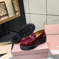 $105.00 USD MIU MIU Leather Shoes For Women #1381114