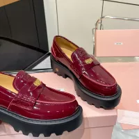 $105.00 USD MIU MIU Leather Shoes For Women #1381114