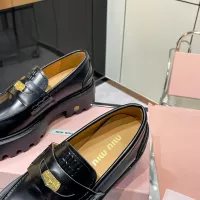 $105.00 USD MIU MIU Leather Shoes For Women #1381115