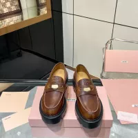 $105.00 USD MIU MIU Leather Shoes For Women #1381116