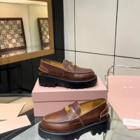 $105.00 USD MIU MIU Leather Shoes For Women #1381116